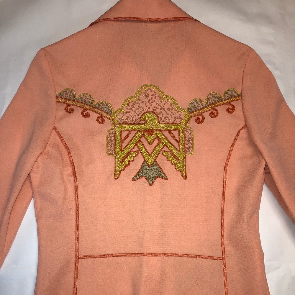 Groovy, Right On! Vintage Embroidered Bird Long Sleeve Shirt